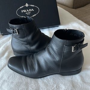 “PRADA “ SAFFIANO LEATHER BOOTS